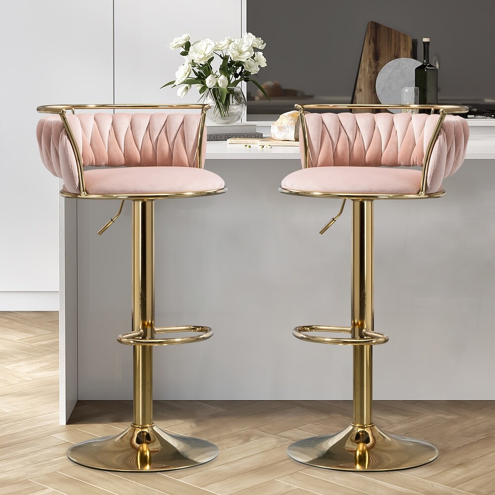 Rose gold bar stools shop set of 2